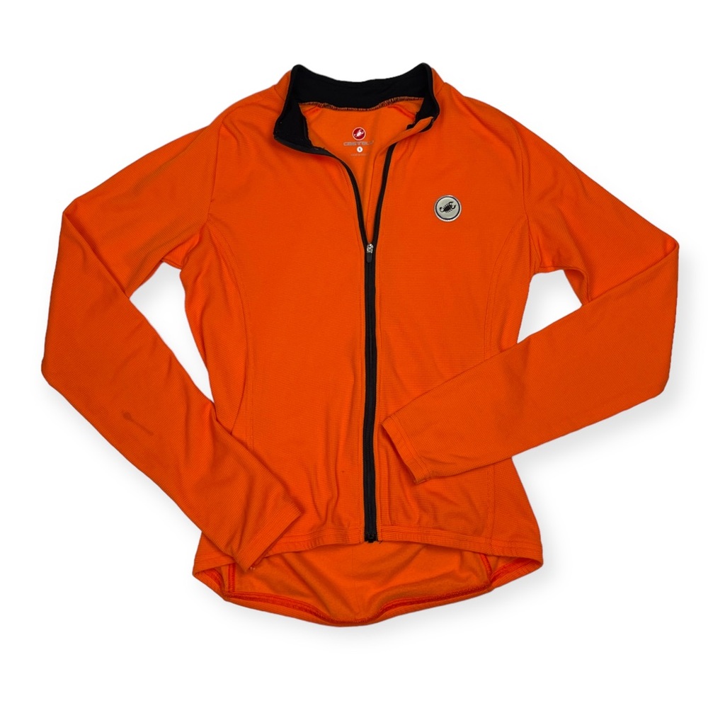 Castelli Jersey Jacket Orange Cycling Size Small